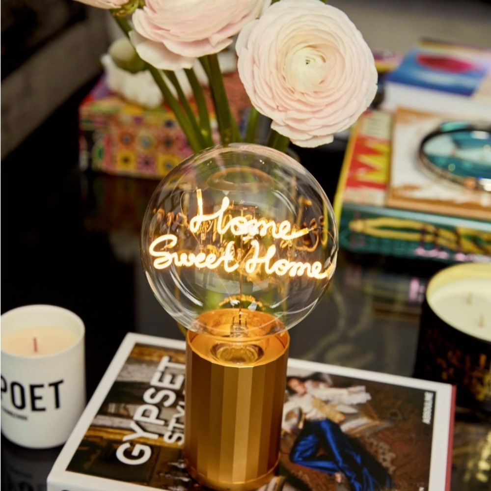 Message in The Bulb - Home Sweet Home - Amber Portable Wireless LED Table Light
